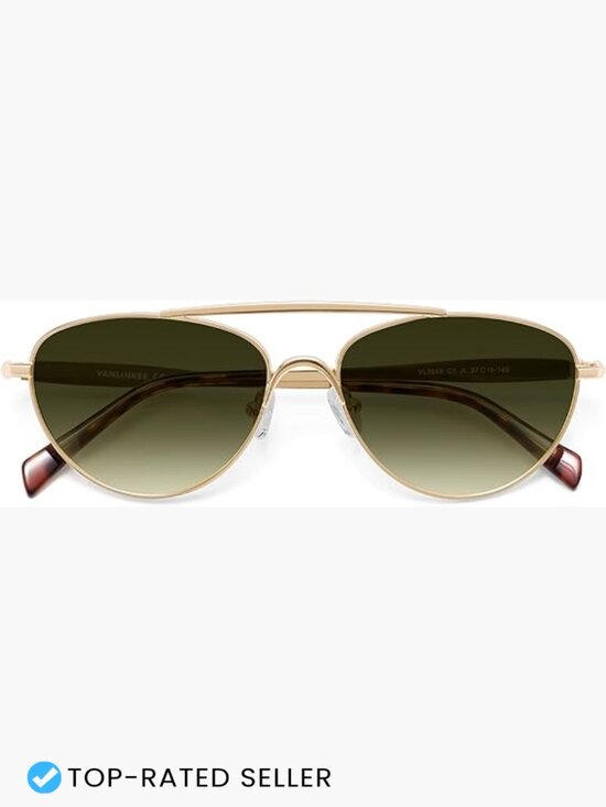 Polarized Aviator Cat Eye Sunglasses Retro Vintage Metal Frame Trendy Chic